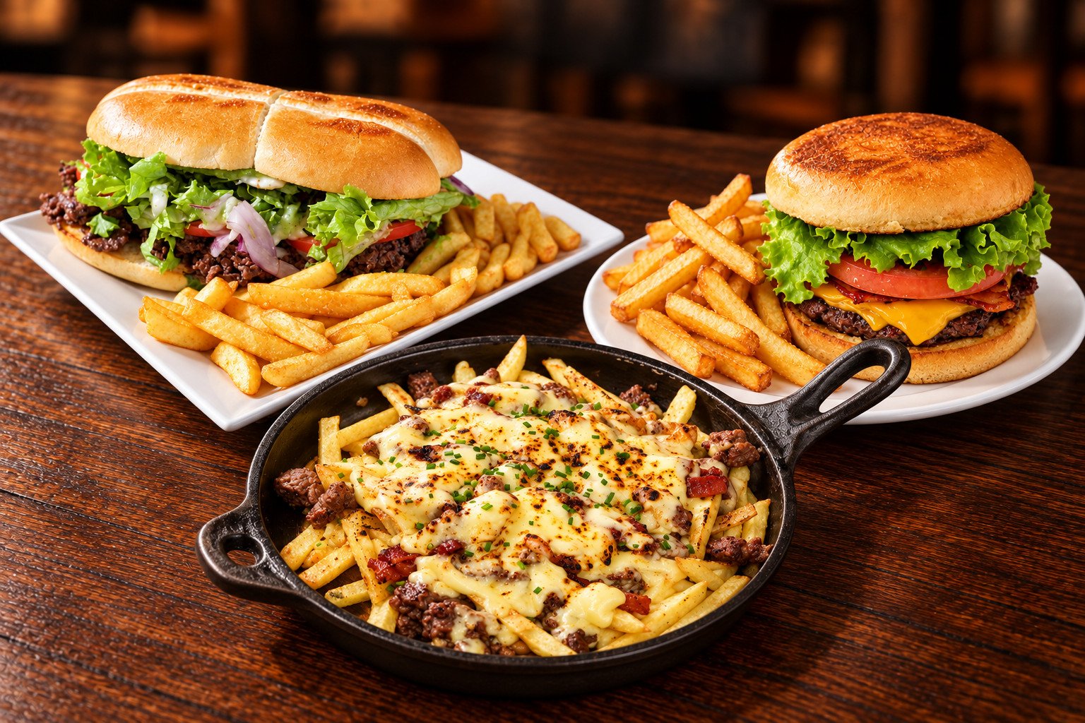 Mechada, hamburguesa americana y Tabla Cleo a tu pinta