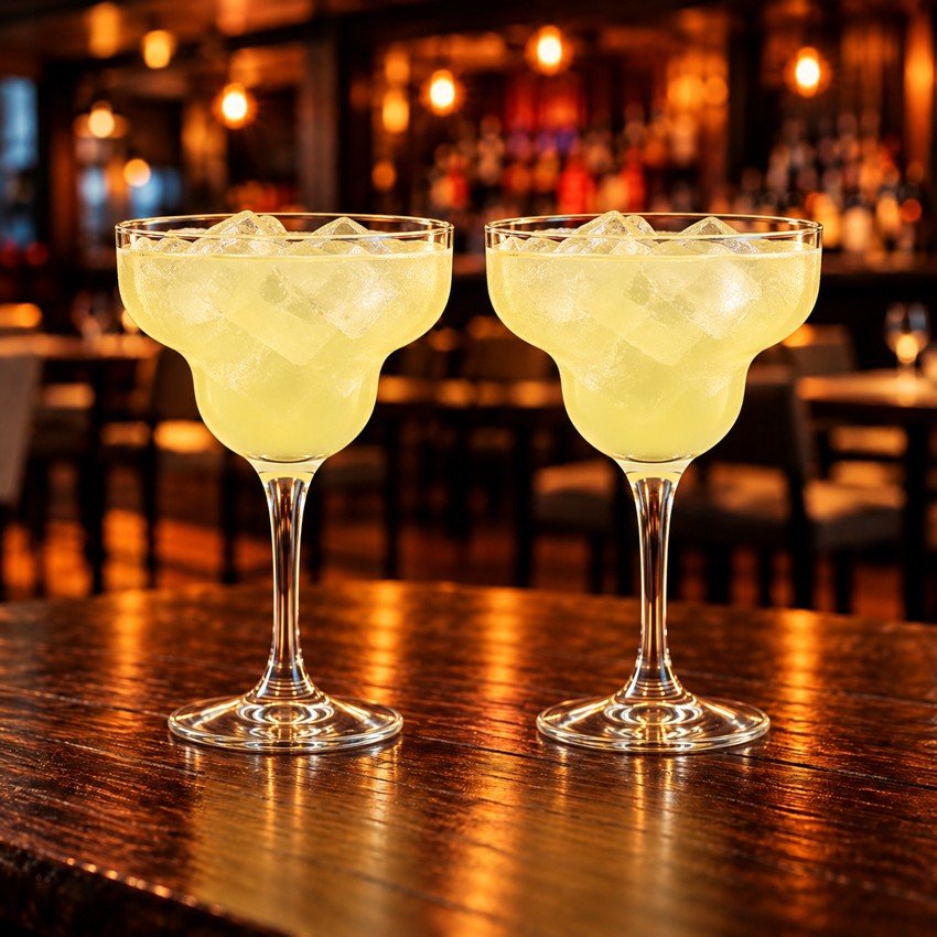Margarita — dos vasos iguales, 2 por 1