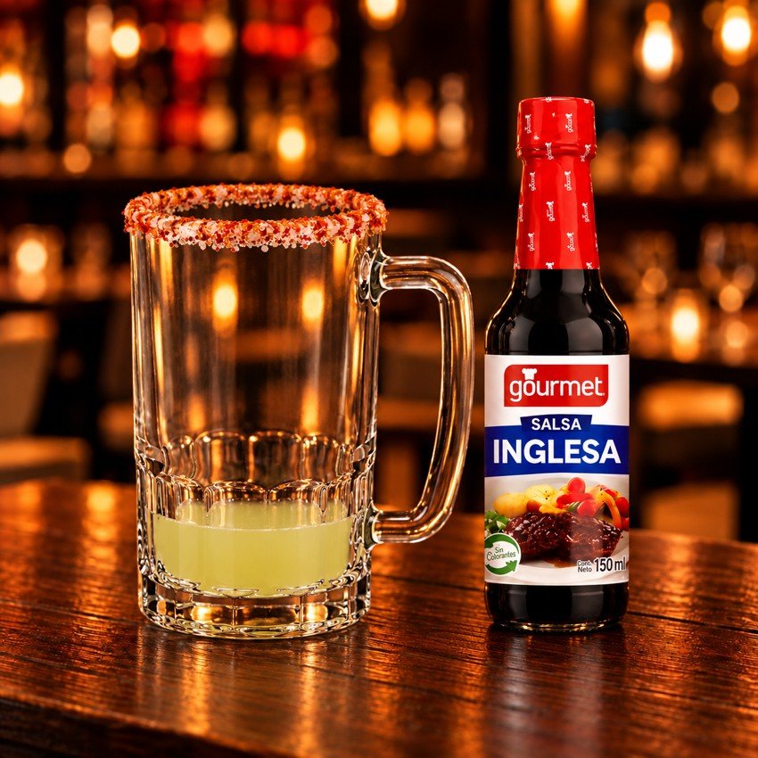 Base michelada merkén y salsa inglesa